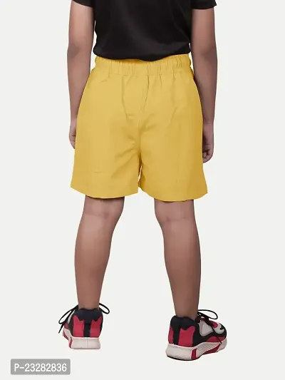 Rad prix Boys Yellow Solid Casual Shorts-thumb5