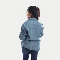 Rad prix Women Blue Denim Shirt-thumb4