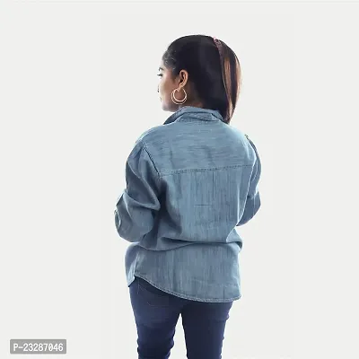 Rad prix Women Blue Denim Shirt-thumb5