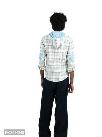 Boys Light Green Checked shirts-thumb4