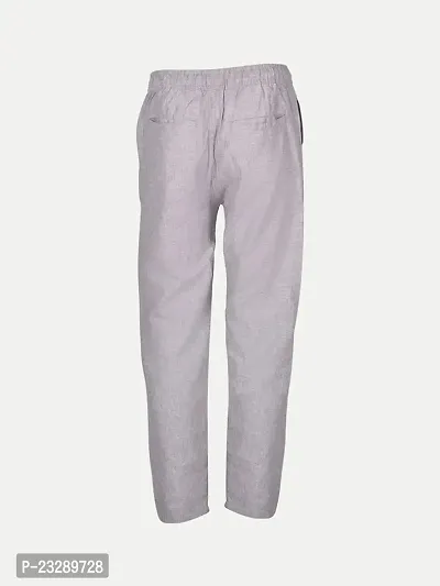 Rad prix Men Grey Solid Remi Cotton Chinos Trousers-thumb4