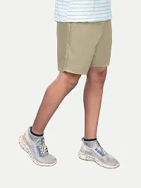 Rad prix Men Solid Brown Casual Cotton Shorts-thumb2