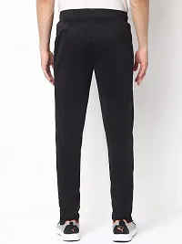 Rad prix Men Solid Black Polyester Regular Fit Active wear Joggers-thumb3