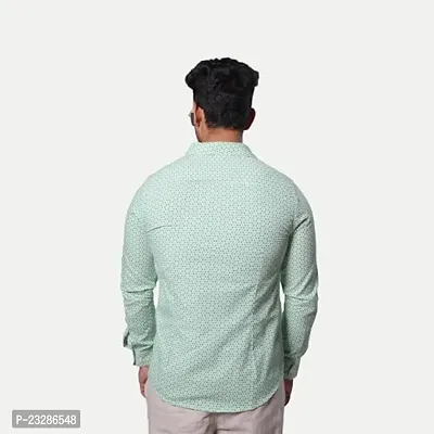 Rad prix Men Light Green Printed Cotton Casual Shirt-thumb5