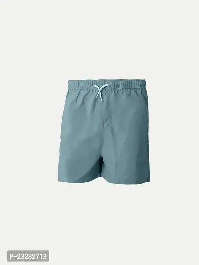 Rad prix Boys Teal Blue Solid Casual Shorts-thumb0