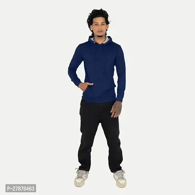 Mens Solid Royal Blue Hoodies