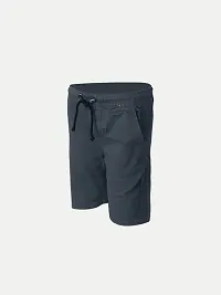 Elegant Grey Cotton Solid Shorts For Boys-thumb1