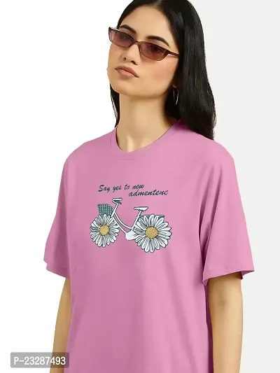 Rad prix Women Printed Pink T-Shirt