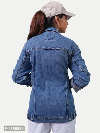 Rad prix Women Casual Denims Jacket- Dark Blue-thumb5