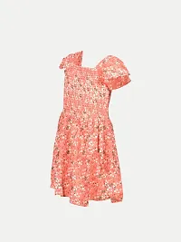 Rad prix Pink Smoked All-Over Printed Dress-thumb1