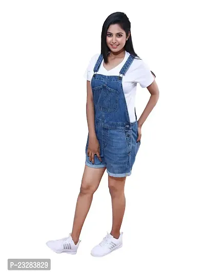 Rad prix Women Blue Denim Dungarees-thumb0