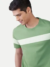 Stylish Green Cotton T-shirt For Men-thumb2