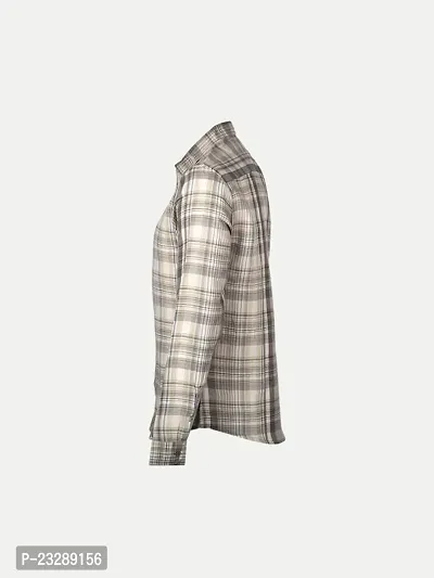 Rad prix Mens Beige Checked Full Sleeve Shirt-thumb3