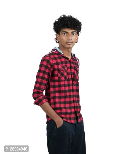 Boys Red Checked shirts-thumb0