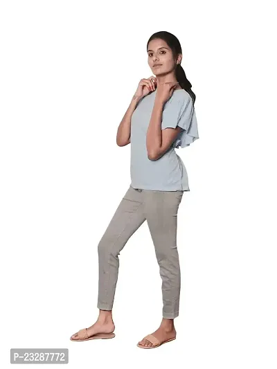 Rad prix Women Solid Casual Top - Light Blue Colour-thumb1