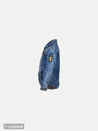 Rad prix Boys Dark Blue Denim Trucker Jacket-thumb3