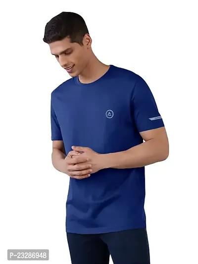 Rad prix Men Blue Regular Fit Sports T-Shirt