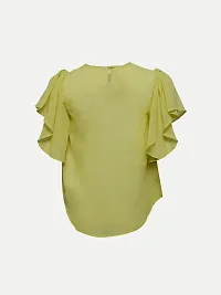 Trendy Yellow Polyester Top For Girls-thumb3