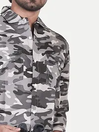 Rad prix Men All-Over Military Olive Green Camouflage Shirt-thumb2