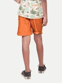 Rad prix Orange Solid Casual Shorts-thumb3