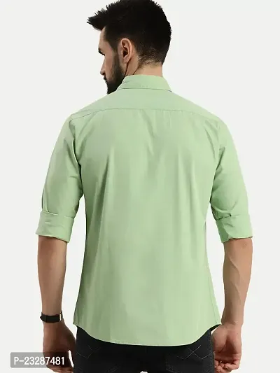 Rad prix Men Solid Dark Green Cotton Formal Full Sleeve Shirt-thumb4