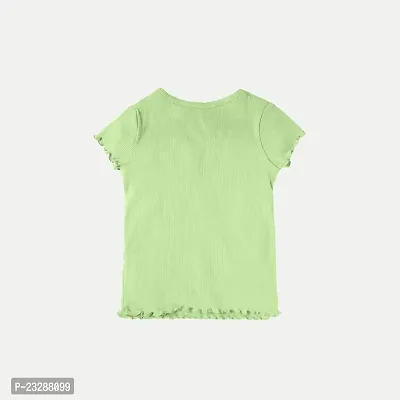 Rad prix Teen Girls Green Lettuce-Hem T-Shirt-thumb2