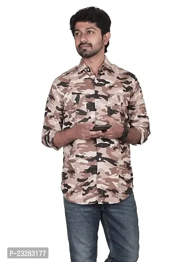 Rad prix Men All-Over Military Red Camouflage Shirt-thumb0