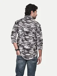 Rad prix Men Grey Camouflage Full Sleeve Shirt-thumb3