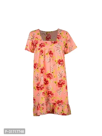 Women Orange Floral Printed Tops-thumb0