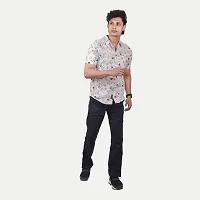 Rad prix Men Casual White Abstract Printed Cotton Shirt-thumb2