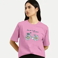 Rad prix Women Printed Pink T-Shirt-thumb2