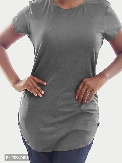 Rad prix Women Grey Half Sleeve T-Shirt-thumb3