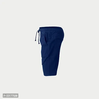 Elegant Blue Cotton Solid Shorts For Boys-thumb3