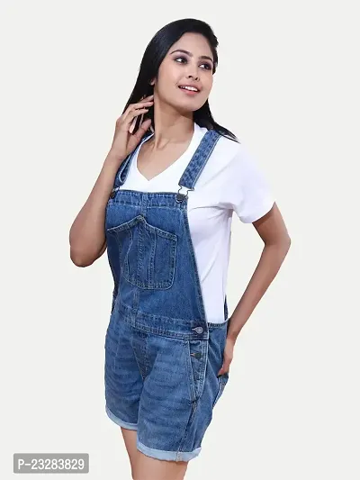 Rad prix Women Blue Denim Dungarees-thumb4