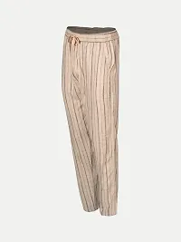 Rad prix Men Striped Cotton Beige Chinos Trousers-thumb1