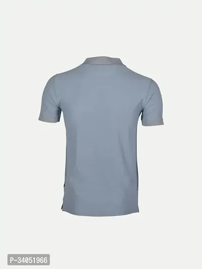 Stylish Grey Cotton T-Shirt For Men-thumb4