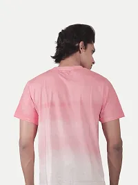 Rad prix Men Pink Tie and Dye Printed Cotton T-Shirt-thumb3