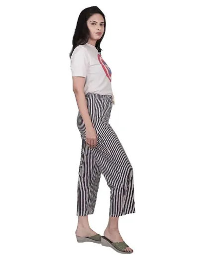 Rad prix Women Striped Loungewear Pants