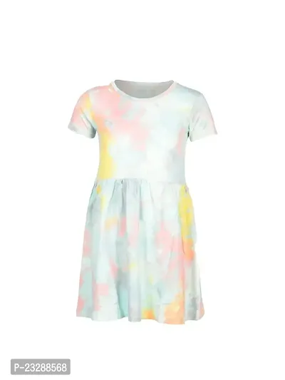 Rad prix Teen Girls Green Tie-Dyed Casual Dress-thumb0