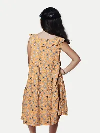 Rad prix Girls Green Floral Printed Dress-thumb3