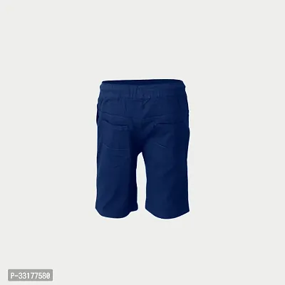 Elegant Blue Cotton Solid Shorts For Boys-thumb4