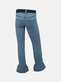 Rad prix Girls Blue Denim Pant with Flared-Hem-Detail-thumb3