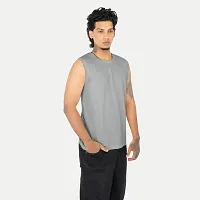 Mens Grey Polo T-shirt-thumb1