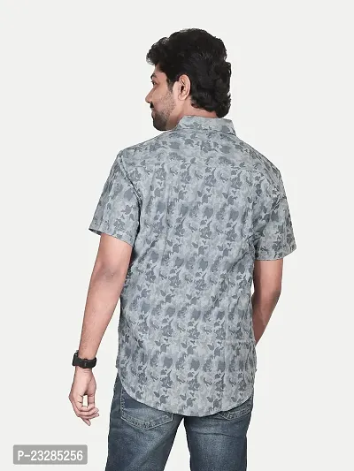 Rad prix Men All-Over Grey Camouflage Casual Shirt-thumb4