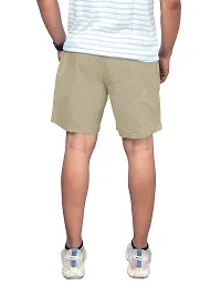 Rad prix Men Solid Brown Casual Cotton Shorts-thumb3