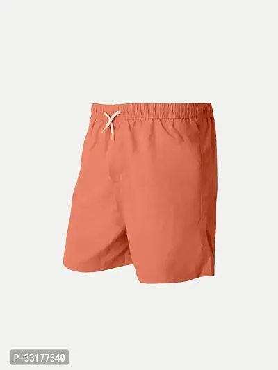 Elegant Peach Cotton Solid Shorts For Boys-thumb2