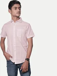 Rad prix Men Solid Pink Smart Casual Cotton Shirt-thumb2