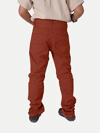 Boys Casual Woven Pants- Maroon Colour-thumb3