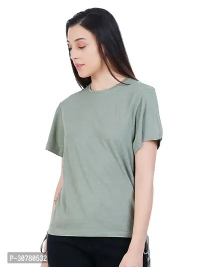 Womens Pista Green Ruched Tops-thumb3