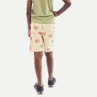 Elegant Beige Cotton Printed Shorts For Boys-thumb3